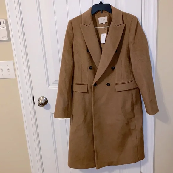 NWT LOFT Tan Wool Coat